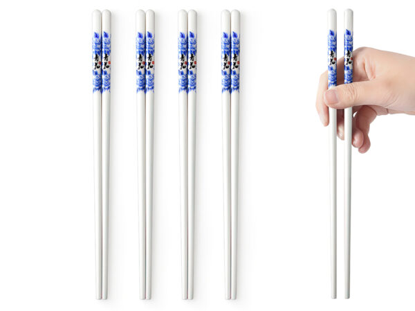 5 Paar traditioneel Chopsticks Voor Sushi en Japanse gerechten-Eetstokjes, Nieuwe model,Keramiek-Blauwe - Image 2