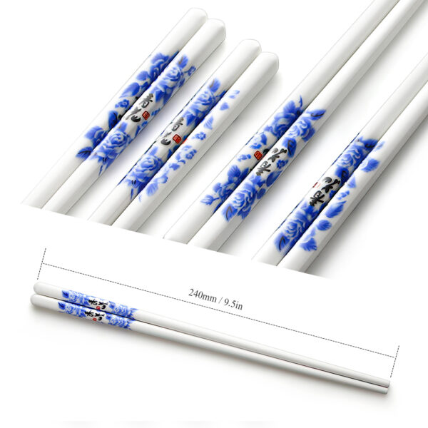 5 Paar traditioneel Chopsticks Voor Sushi en Japanse gerechten-Eetstokjes, Nieuwe model,Keramiek-Blauwe - Image 4